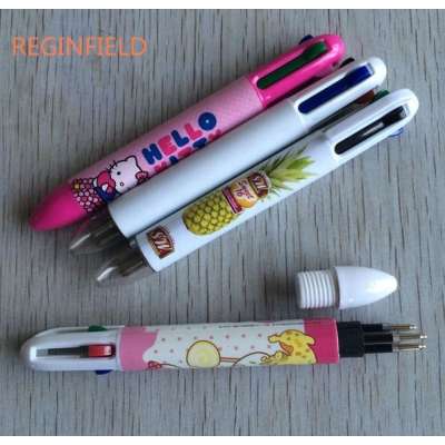 Promotional Plastic ballpoint pen 4 Colors Pen